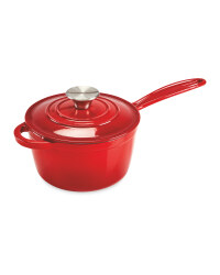Kirkton House Cast Iron Saucepan - Red