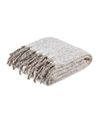 Kirkton House Faux Mohair Throw - Grey