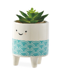 Kirkton House Green Smiley Plant Pot