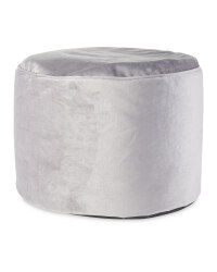 Kirkton House Velvet Pouffe - Grey