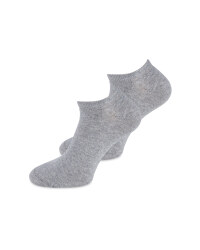 Ladies' Grey Low Socks 2 Pack