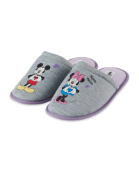 Ladies' Disney Grey & Lilac Slippers
