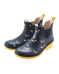 Ladies' Navy Ankle Wellingtons