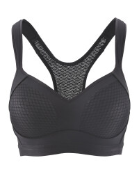 Ladies' Plain Black Sports Bra