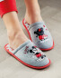 Ladies' Disney Grey & Red Slippers