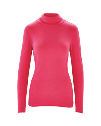 Crane Ladies' Pink Ski Roll Neck Top