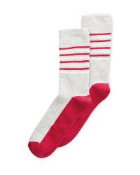 Ladies' Pink/Grey Thermal Socks