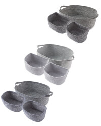 Large Rope Basket 3 Pack