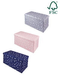 Large Stars Storage Ottoman