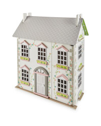 Little Town Grey Wooden Doll's House