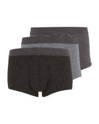 Men's Black Mix 3 Pack Hipsters