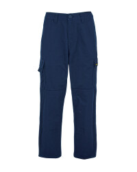 Men's Navy 33" Workwear Trousers.