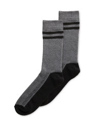 Men's Grey Stripe Thermal Socks