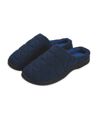 Men's Navy Padded Slippers