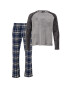 Men's Grey & Blue Loungewear Set
