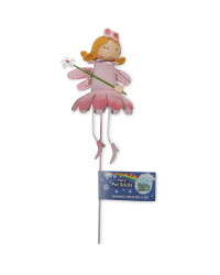 Metal Fairy Plant Pot Stick - Pink