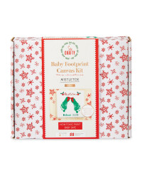 Mistletoe Baby Footprint Canvas Kit