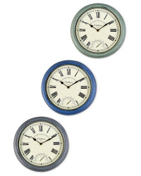 Outdoor Wall Clock & Thermometer