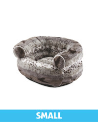 Small Patterned Plush Pet Chair Bed