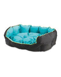 Out Paws Water-Resistant Bed - Turquoise/Black