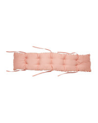 Pink Pom Pom Bench Seat Pad