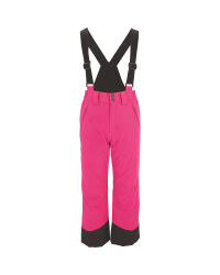 Kids' Pink Ski Salopettes