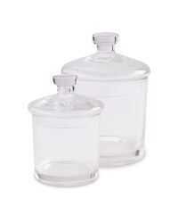 Plain Bathroom Storage Jars 2 Pack