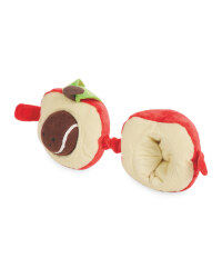 Plush Apple Dog Toy With Ball