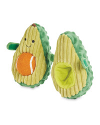 Plush Avocado Dog Toy With Ball