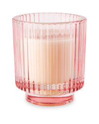 Ribbed Glass Candle
