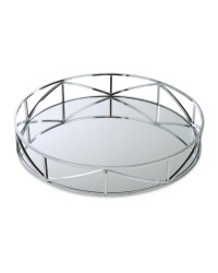 Round Silver Drinks Tray