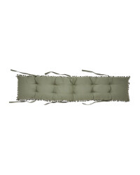 Sage Pom Pom Bench Seat Pad
