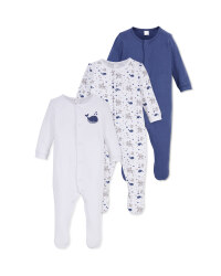 Sealife Baby Sleepsuit 3 Pack