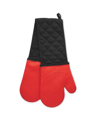 Silicone Double Oven Glove - Red