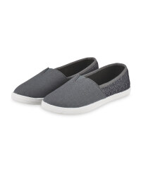Silver L-Textile Slipper