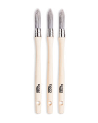 Small Silver Sash Brushes 3 Pack