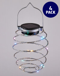 Solar Spiral Light 4 Pack Mix