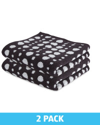 Black & White Hand Towels 2 Pack