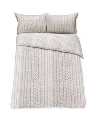 Stone Knit Double Duvet Set