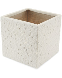 Slate Effect Pewter Square Planter