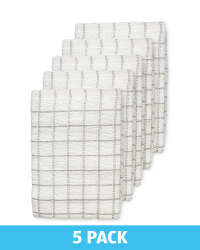 Dark Grey Terry Tea Towels 5 Pack