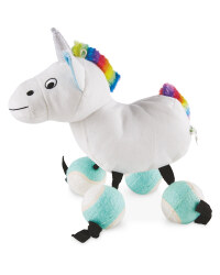 Unicorn Plush Ball Feet Dog Toy