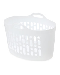 White 50L Flexi Laundry Basket