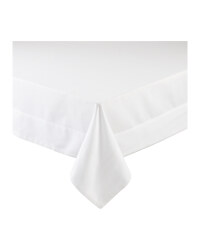 White Border Organic Tablecloth