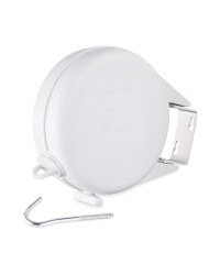 White Retractable 15m Clothes Line