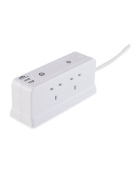 White USB Surge Protect Power Block