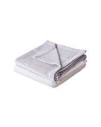 White/Grey Cellular Blanket 2 Pack