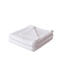Small White Cellular Blanket 2 Pack