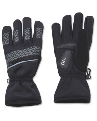 Crane Black Cycling Gloves