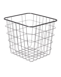 Wire File Storage Basket - Black